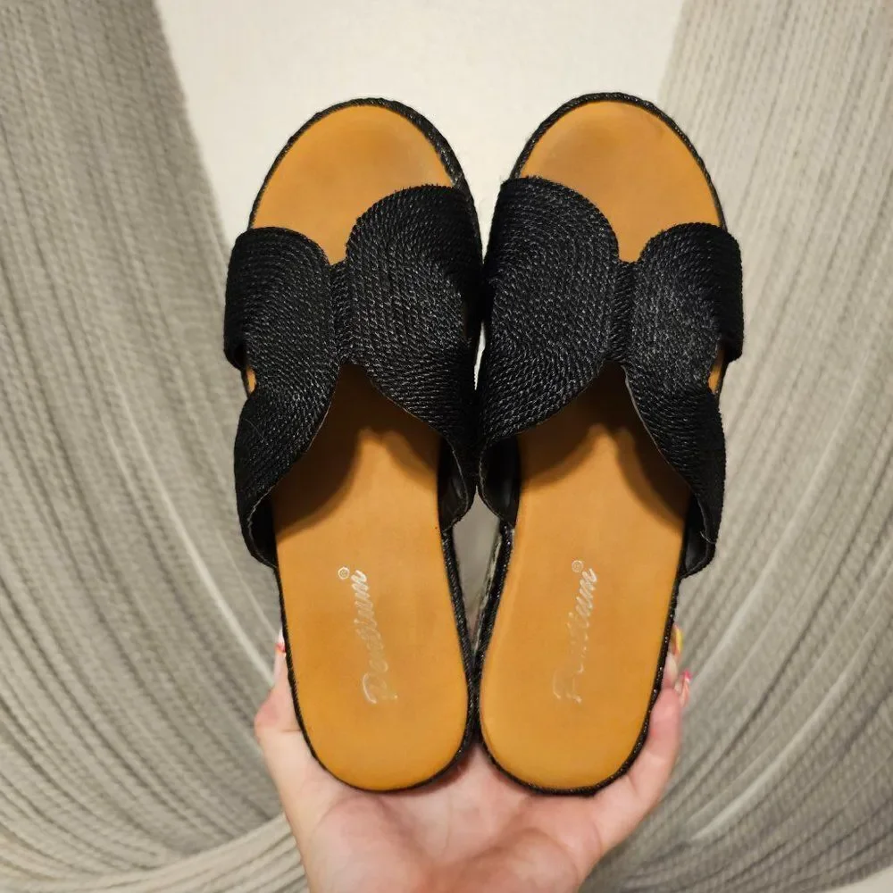 Pentium Woven Espadrille Sandals Sz 38 (US 7.5)